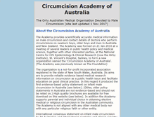 Tablet Screenshot of circumcisionaustralia.org